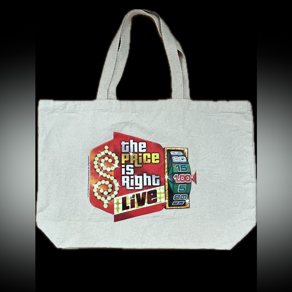 💲💰NWOT? The Price Is Right Live Canvas Tote Bag | Oversized